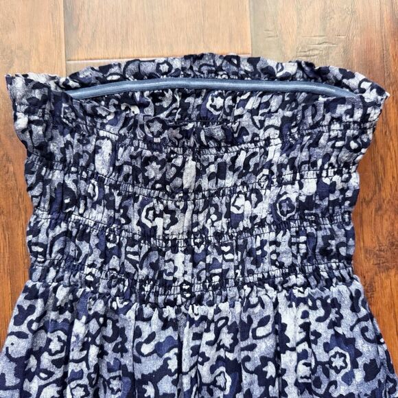 Faherty Womens Margarita Strapless Maxi Dress Sz XS 100% Linen Blue Coastal Boho - Picture 15 of 16